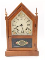 Wood Seth Thomas Desk Clock 9" x 5" x 14.5" With