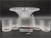 Punch Bowl 12",  Ice Bucket, and Glasses