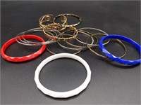 Metal and Plastic Bangle Bracelets