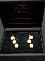 Pearl Earrings (marked 14K on back)