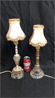 2 crystal bedroom lamps