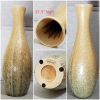 Hosley TM Potteries Vase 21.5" Tall