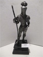 Metal Knight Statue 8.75" Tall