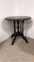 Round Victorian lamp table