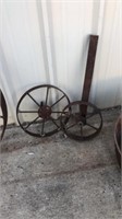 2 small wheels 12 and 16 inches diameter