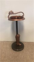 Art Deco smoke stand with ash tray and match