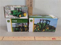 3 - 1/64 scale John Deere toy tractors