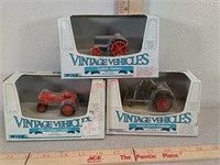 3 - 1/43 scale Vintage Vehicles toy tractors
