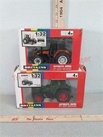 2 - 1/32 scale Britains toy tractors