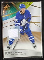 TML Mitch Marner trading card w/game-used hockey