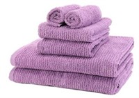NEW 6-Piece Cotton Bath Towels (Lavender)-