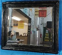 Framed bevelled glass wall mirror 29x26"h