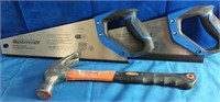 2 New Mastercraft 14" hand saws and Kubota hammer