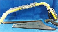 21" Stanley bow saw and 14" Mastercraft hand saw