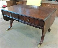 Antique double drop end coffee table 36-58x22x20"h