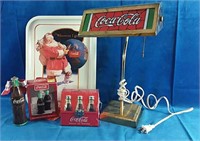 Coca Cola lamp and other collectibles