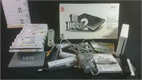 Wii DJ hero 2 and assorted Nintendo/Wii supplies