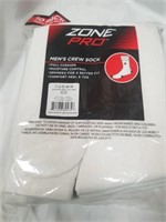 ZONE PRO MEN'S CREW SOCKS (10 PACK)