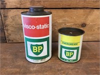 2 x BP Tins - BP Quart & 1lb Grease nice condition