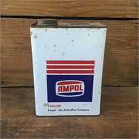 Ampol Cassia 36 Gallon Tin with embossed cap