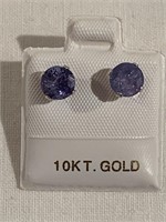10K Gold 1.72 ct Tanzanite Earrings