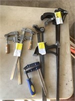 (9)  Pair of wood clamps