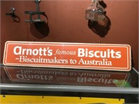 Arnott's Biscuits Double Sided Sign in Brass Frame