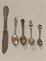 70g Sterling Spoons and 1 Hall'd Knife