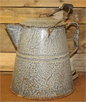 Large Enamelware Cowboy Coffee Pot
