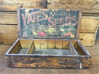 Rare Yates Seeds Box with Original Internal Label