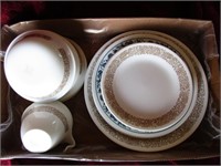 Corelle Plates & Bowls with 2 cups