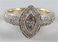 14KT YELLOW GOLD 1.07CTC DIAMOND RING FEATURES
