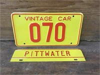 Mint Pittwater Vintage Car Plate 070