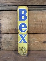 Original Bex Tin Strip Sign