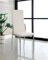Furniture of America Kalawao White PU Side Chairs