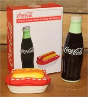 Coca-Cola Bottle and Hot Dog Salt & Pepper Set