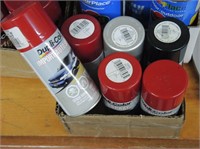 SMALL CANS OF MIXED SPRAY PAINT