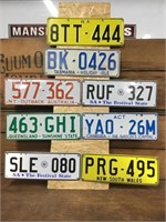 Set of 8 Australian State Number Plates