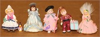 (Lot of 5) Madame Alexander Mini Doll Figurines