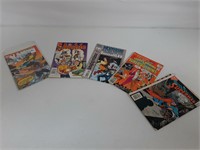 (5) COMIC BOOKS - XMEN, ARCHIE, WOLVERINE,SUPERMAN