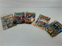 (5) COMIC BOOKS - HEROS FOR HIRE, TURTLES