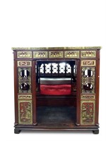 Wonderful Chinese Two Compartment Opium Bed,