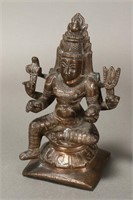 19th Century Indian Bronze and Copper Deity,