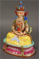 Good Chinese Porcelain Seated Buddha,