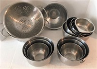 COLANDER'S, STAINLESS BOWLS