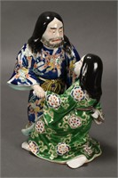 Japanese Edo Period Kutani Figure Group, c.1820,