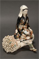 Japanese Meiji Period Kutani Figure Group, c.1870,