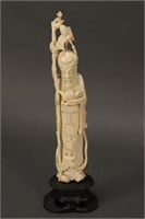 Chinese Carved Ivory Figure of Shou Lao,
