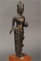Ayutthaya 14th Century Standing Bronze Buddha,