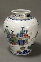 Large Chinese Wucai Porcelain Vase,